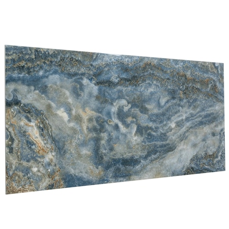 Apollo Tile Splendor 23.7inx47.25in Polished Blue Porcelain Rectangular Wall and Floor Tile 15.55 sqft/cs, 2PK IMP88TEBL2448